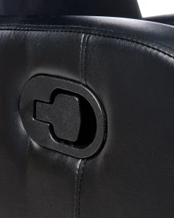 Best Beliani Lepotuoli Keinonahkainen Led-Valoilla Ja Usb-Portilla Musta Virrat