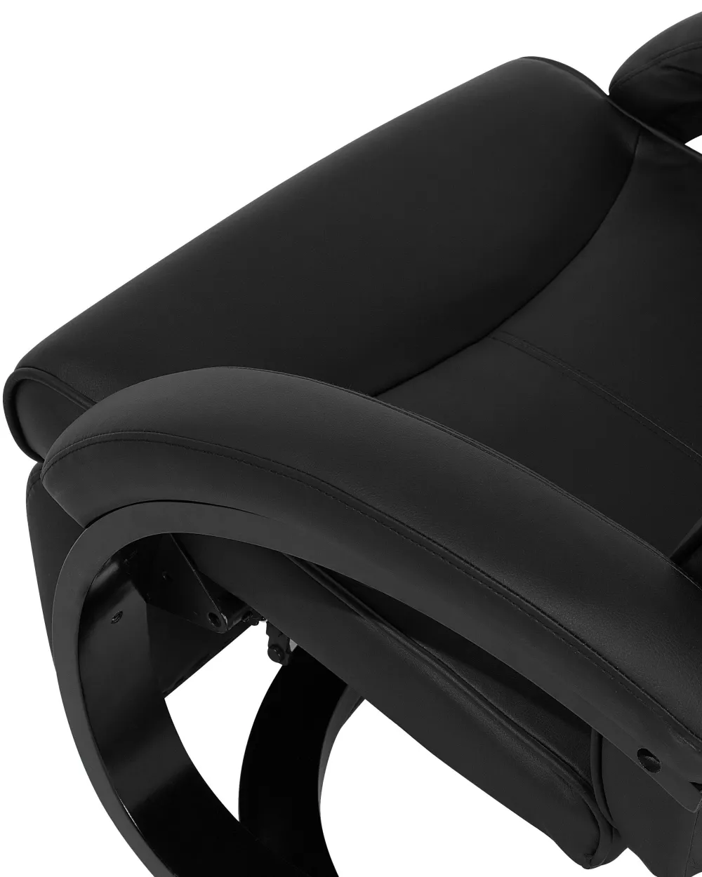 Nojatuolit<Beliani Lepotuoli Keinonahkainen Musta Might