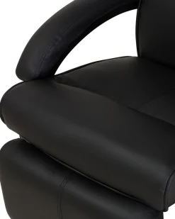 Nojatuolit<Beliani Lepotuoli Keinonahkainen Musta Might