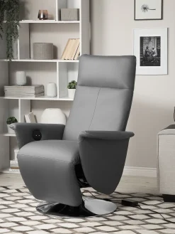 Fashion Beliani Lepotuoli Keinonahkainen Harmaa Prime