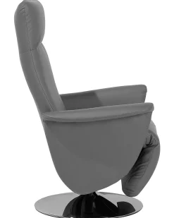 Fashion Beliani Lepotuoli Keinonahkainen Harmaa Prime