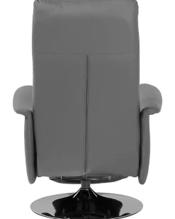 Fashion Beliani Lepotuoli Keinonahkainen Harmaa Prime