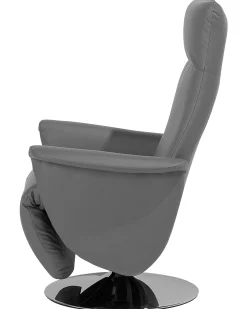 Fashion Beliani Lepotuoli Keinonahkainen Harmaa Prime