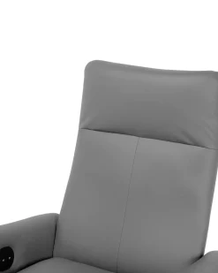 Fashion Beliani Lepotuoli Keinonahkainen Harmaa Prime