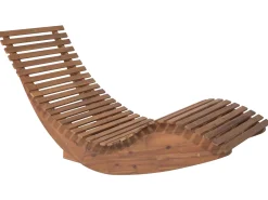 Ulkokalusteet<Beliani Lepotuoli Ruskeanharmaalla Pehmusteella Brescia