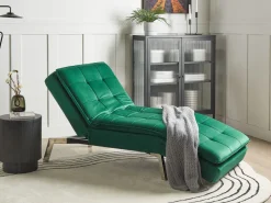 Outlet Beliani Lepotuoli Sametti Smaragdinvihrea Loiret