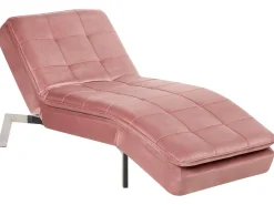 Sohvat<Beliani Lepotuoli Sametti Vaaleanpunainen Loiret