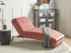 Sohvat<Beliani Lepotuoli Sametti Vaaleanpunainen Loiret