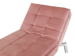 Sohvat<Beliani Lepotuoli Sametti Vaaleanpunainen Loiret