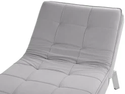 Clearance Beliani Lepotuoli Sametti Vaaleanharmaa Loiret