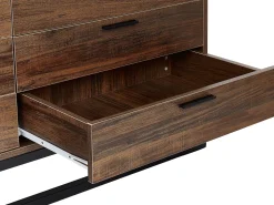 New Beliani Lipasto 6 Laatikkoa Tumma Puu Delta