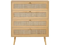 Clearance Beliani Lipasto 4 Laatikkoa Vaalea Puu Perote