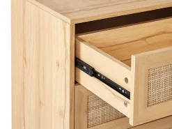 Clearance Beliani Lipasto 4 Laatikkoa Vaalea Puu Perote