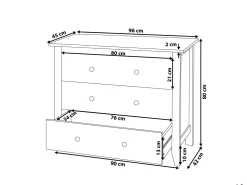 Säilytys<Beliani Lipasto 3 Laatikkoa Valkoinen Torrance