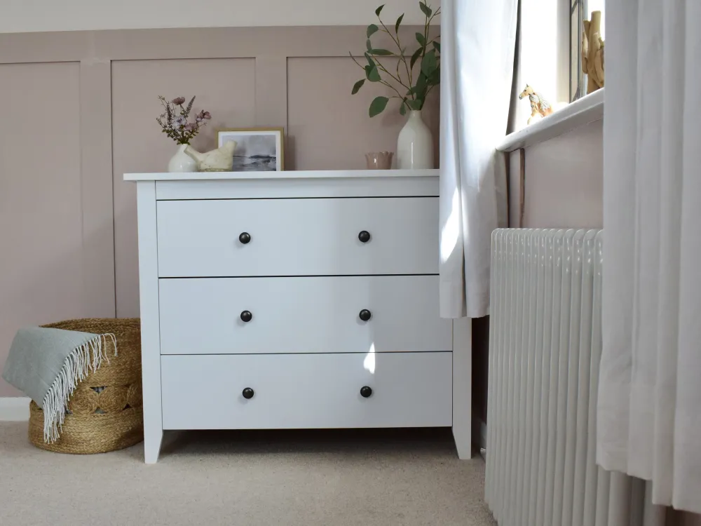 Säilytys<Beliani Lipasto 3 Laatikkoa Valkoinen Torrance