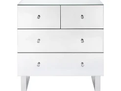 Clearance Beliani Lipasto Peililasi 4 Laatikkoa Hopea Nesle