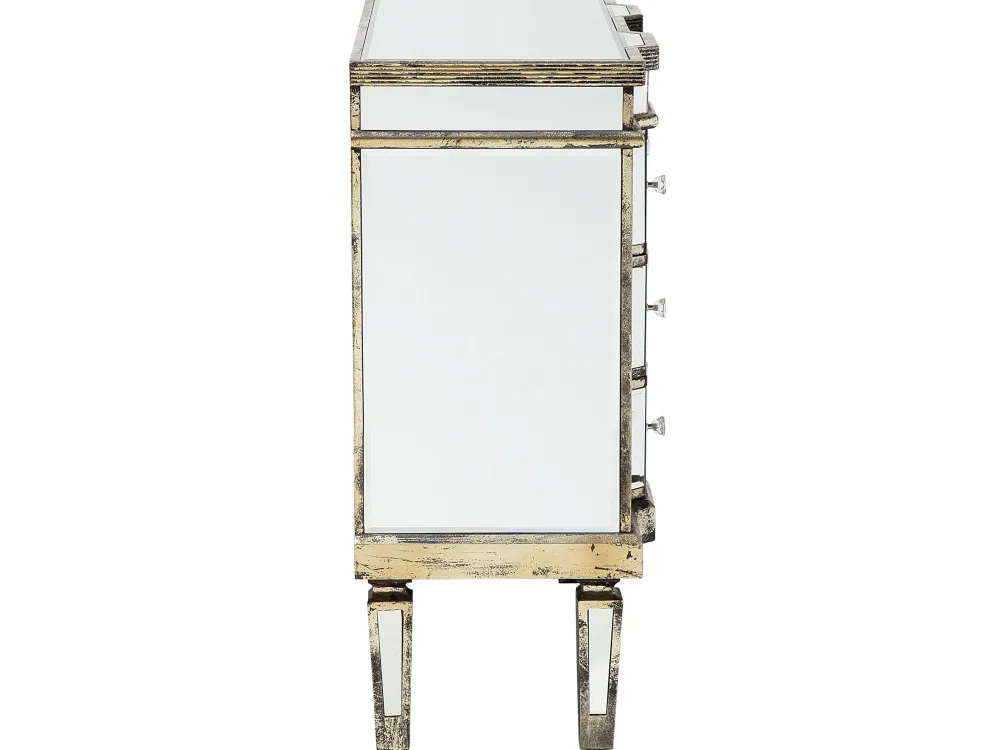 Sale Beliani Lipasto Peililasi 6 Laatikkoa Hopea Mozela