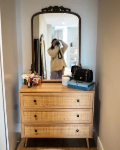 Säilytys<Beliani Lipasto Rottinki 3 Laatikkoa Vaalea Puu Ponca