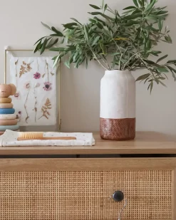 Säilytys<Beliani Lipasto Rottinki 3 Laatikkoa Vaalea Puu Ponca