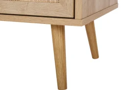 Säilytys<Beliani Lipasto Rottinki 3 Laatikkoa Vaalea Puu Ponca