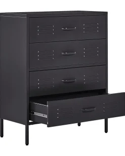 Säilytys<Beliani Lipasto Teras 4 Laatikkoa Musta Enago