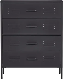 Säilytys<Beliani Lipasto Teras 4 Laatikkoa Musta Enago