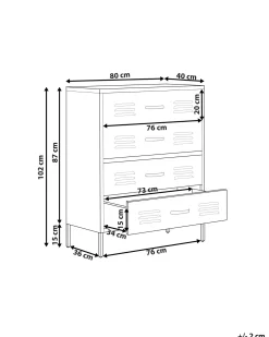 Shop Beliani Lipasto Teras 4 Laatikkoa Laivastonsininen Enago