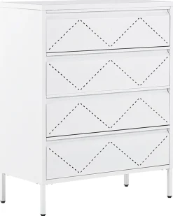 Säilytys<Beliani Lipasto Teras 4 Laatikkoa Valkoinen Matana