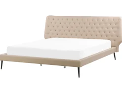 Sängyt<Beliani Makuuhuonesetti Keinonahka 4 Osaa Beige 180 X 200 Cm Essonne