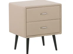 Sängyt<Beliani Makuuhuonesetti Keinonahka 4 Osaa Beige 180 X 200 Cm Essonne