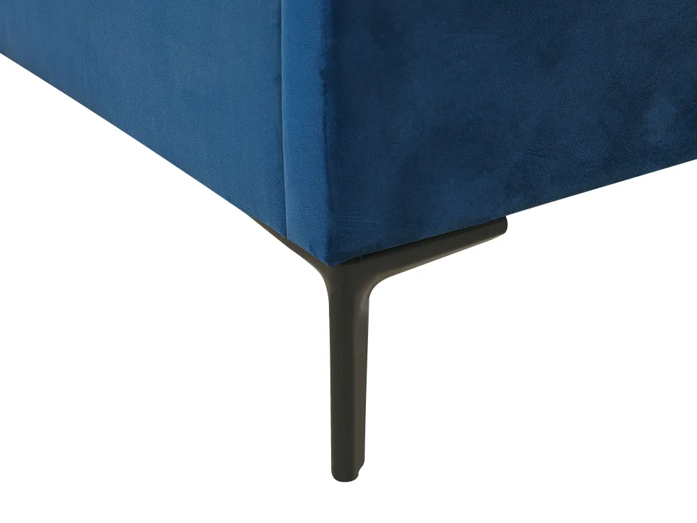 New Beliani Makuuhuonesetti Sametti 3 Osaa Laivastonsininen 180 X 200 Cm Sezanne