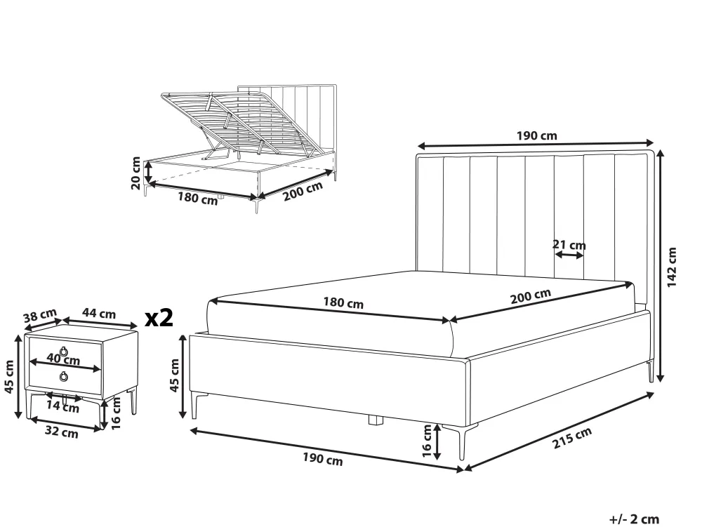 New Beliani Makuuhuonesetti Sametti 3 Osaa Laivastonsininen 180 X 200 Cm Sezanne