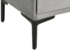 Sängyt<Beliani Makuuhuonesetti Sametti 3 Osaa Vaaleanharmaa 180 X 200 Cm Sezanne