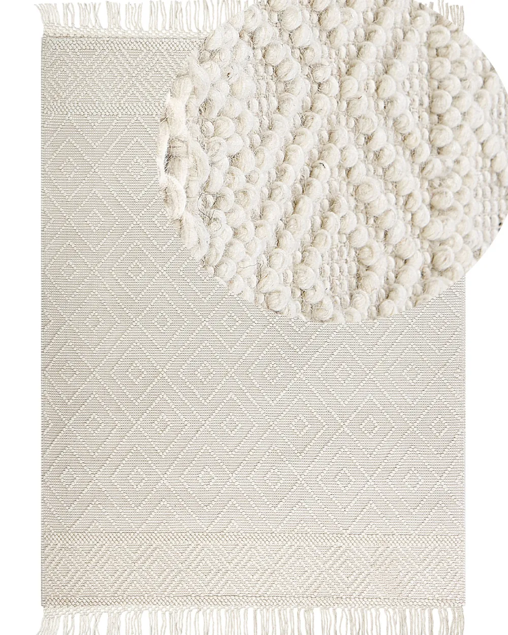 Shop Beliani Matto Beige 160 X 230 Cm Darende