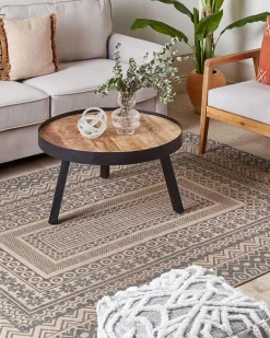 Hot Beliani Matto Beige/Harmaa 160 X 230 Cm Baglar