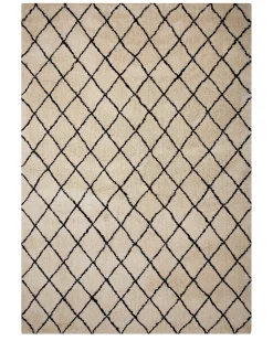 Online Beliani Matto Beige/Musta 140 X 200 Cm Midyat Ii