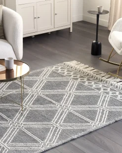 Matot<Beliani Matto Harmaa/Luonnonvalkoinen 160 X 230 Cm Toprakkale