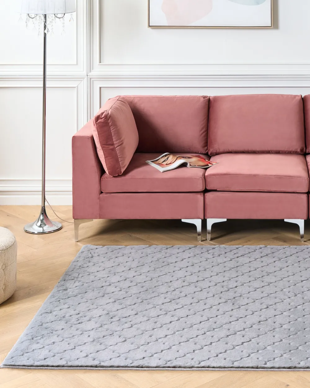 Clearance Beliani Matto Janiksen Tekoturkis Harmaa 160 X 230 Cm Gharo