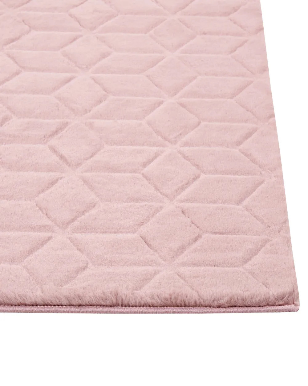 Matot<Beliani Matto Janiksen Tekoturkis Vaaleanpunainen 160 X 230 Cm Thatta