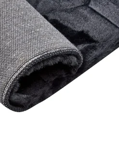 Store Beliani Matto Janiksen Tekoturkis Musta 160 X 230 Cm Thatta