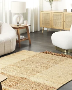 Online Beliani Matto Juutti Beige 160 X 230 Cm Hamzalar