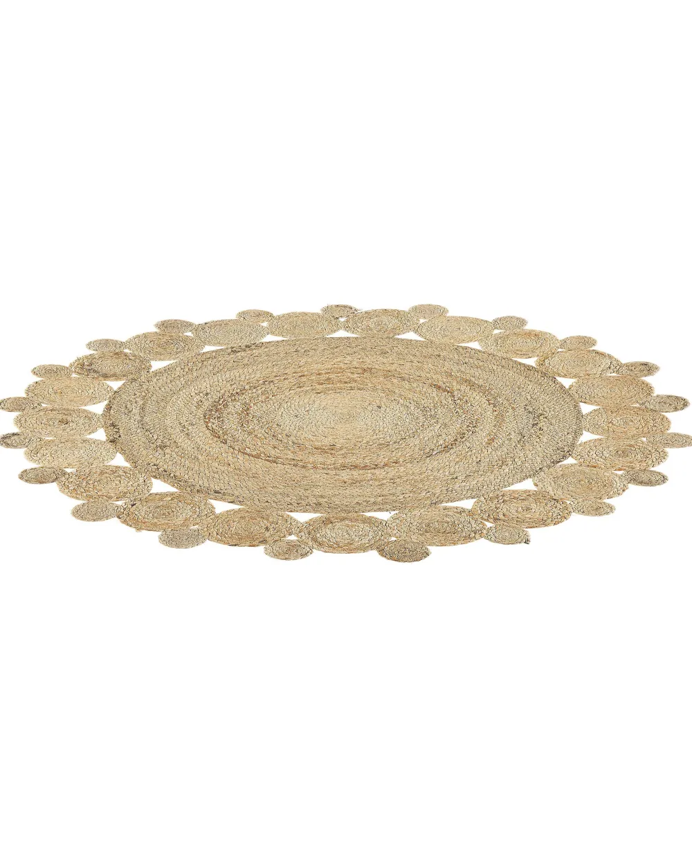 Outlet Beliani Matto Juutti Beige O 120 Cm Golgen