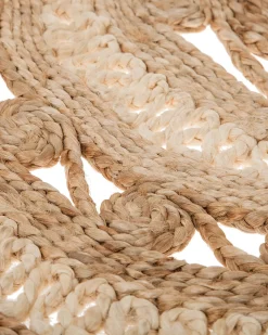 Matot<Beliani Matto Juutti Beige/Musta 140 Cm Goyne