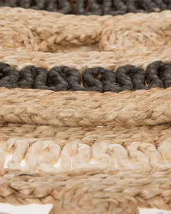 Matot<Beliani Matto Juutti Beige/Musta 140 Cm Goyne