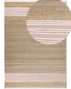 Cheap Beliani Matto Juutti Beige/Pastellipinkki 160 X 230 Cm Mirza