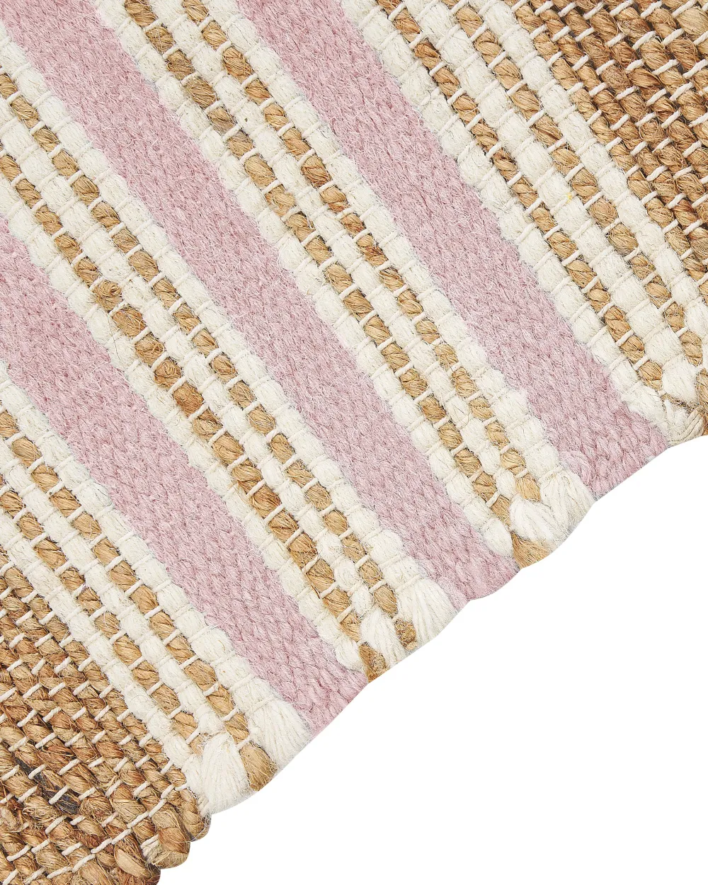 Cheap Beliani Matto Juutti Beige/Pastellipinkki 160 X 230 Cm Mirza