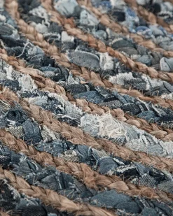 Matot<Beliani Matto Juutti Sininen/Beige 120 Cm Maslak