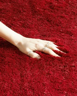 Matot<Beliani Matto Kangas Punainen 160 X 230 Cm Evren