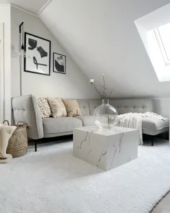 Best Sale Beliani Matto Kangas Valkoinen 160 X 230 Cm Demre