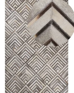 Fashion Beliani Matto Lehmannahka Beige 140 X 230 Cm Tekir